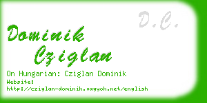 dominik cziglan business card